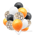 clear silver and gold confetti latex nitrile balloons